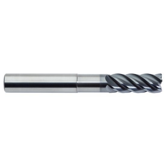 Picture of M.A. Ford 278 2500N4-1.0RB Dia 25mm SH 0.9843 LOC 1.5748 OAL5.9843 End Mill Standard Flute Standard Helix Carbide AlTiN Single End Corner Radius0.0394 1.00mm TuffCut® XT